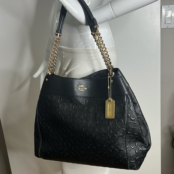 Coach Lexy Chain Shoulder Bag In Signature Leather - Picture 1 of 12